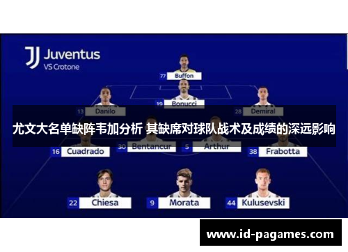 尤文大名单缺阵韦加分析 其缺席对球队战术及成绩的深远影响