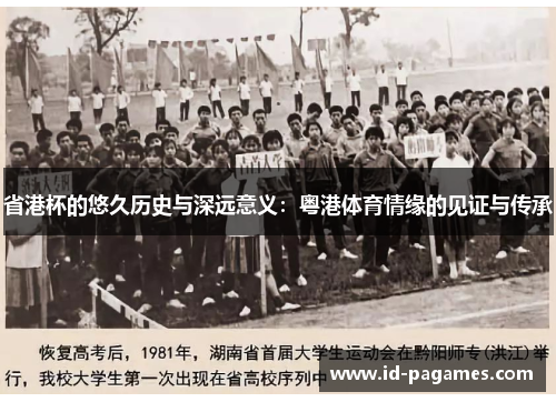 省港杯的悠久历史与深远意义：粤港体育情缘的见证与传承